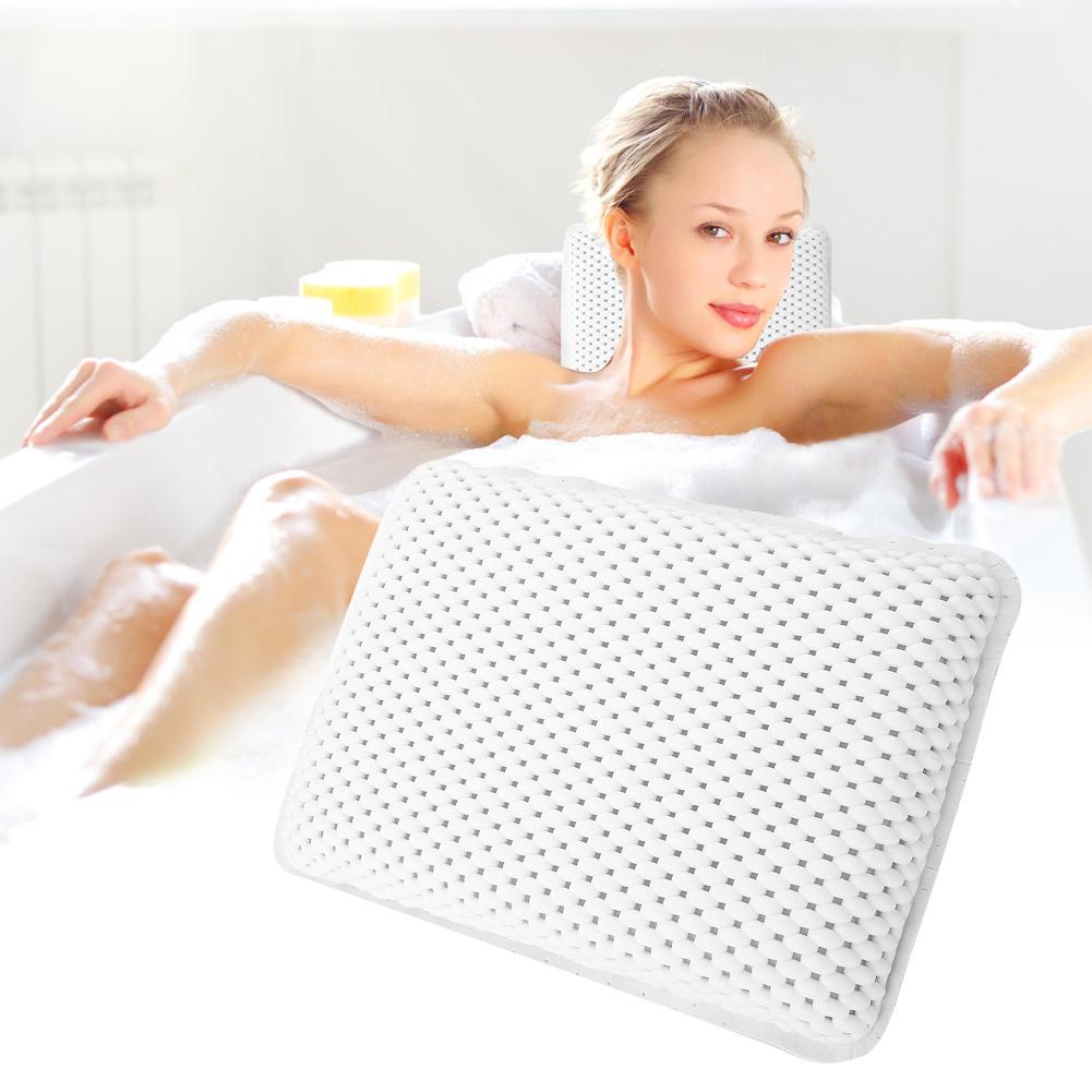 PVC Bath Pillow Head Support Neck Shoulder Rest Spa Home Bath Tub Relaxing Pillow