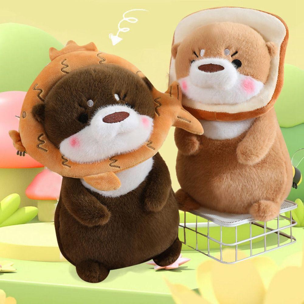 Lovely Design Fruit Otter Doll Soft Material Cartoon Animal Toy Otter Plush Toy  Kids Room