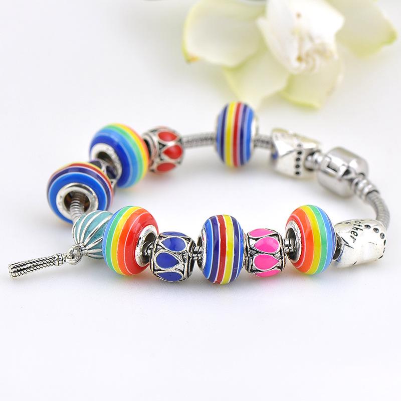 LUXY MOON Módní šperky Rainbow Beaded náramek DIY šperky produkty