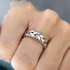 925 Silver Rings for Women Men Couple Minimalist Handmade Simple Twist Ring Party Jewelry Gift Prevent Allergy