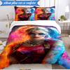 3PCS Harley Chaos And Color Bedding Set,Including 1pc Duvet Cover And 2pcs Pillowcases Perfect for Bedroom, Dormitory, Fan Christmas Gift