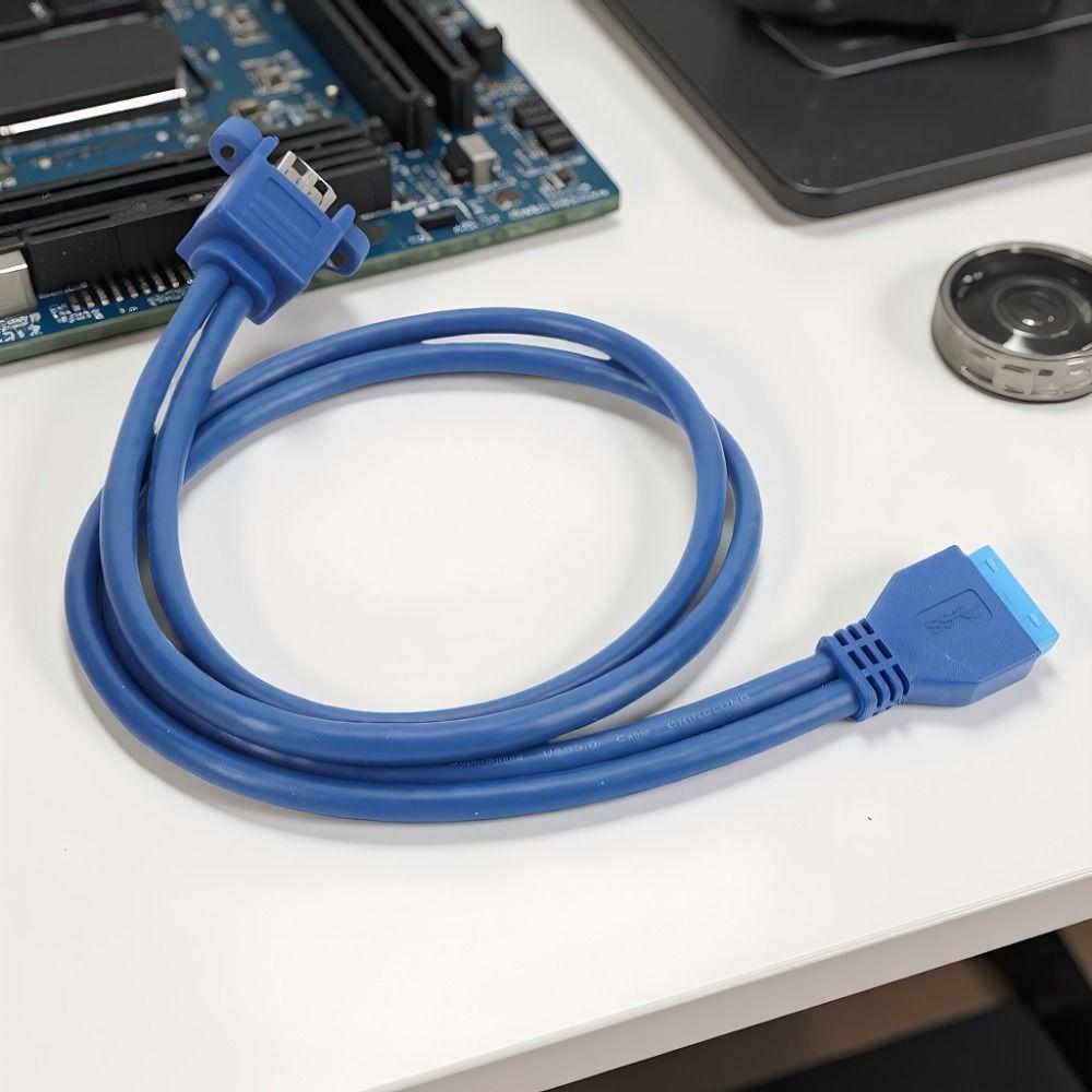 50cm USB 3.0 Extension Cable Dual Ports Panel Cable Motherboard Extension Cable  PC Building