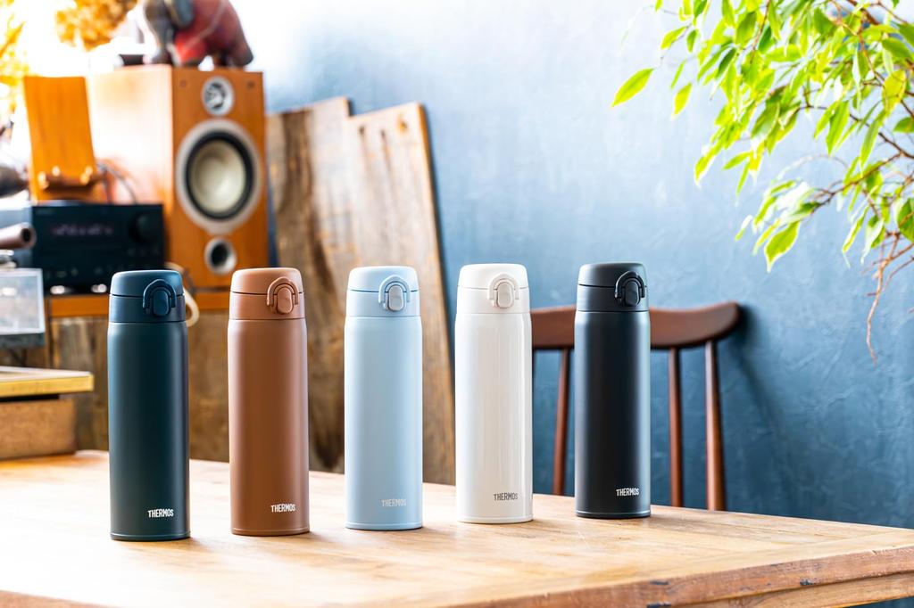 Thermos Water Vacuum Insulated Mobile Dark Removable Spout for Easy Ultra Light and Compact Stainless Steel Thermal and Cold DNVY Bottle, Mug, 500ml,