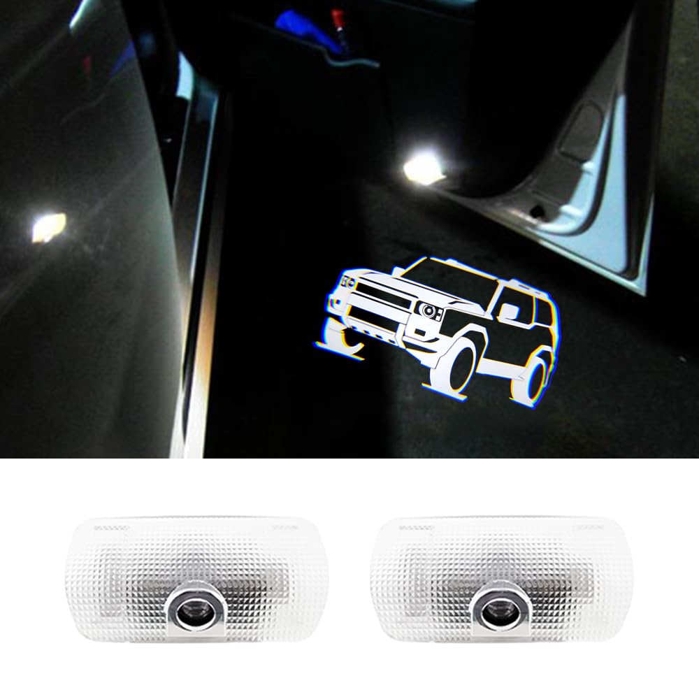 Car Courtesy Lights, LED Logo Projection Courtesy Lamps for Land Cruiser 250 Series (LC250-07), 2-Piece Set with Tools. Fits Land Cruiser 250 Series (