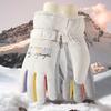 2025 new ski gloves women's winter warm thickened velvet cotton cold-proof play snow water-proof cycling driving touch screen