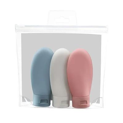 3 pièces 60ml / Style Nordique PE PP Flacon Distributeur de Tuyau pour Femmes Portable Hôtel Shampoing Gel Douche Voyage Presser Lotion Kit Combo