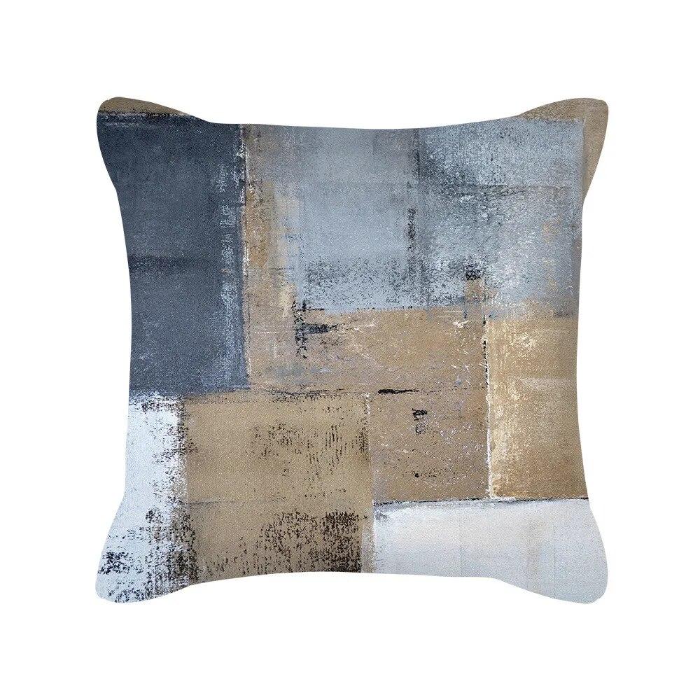45x45cm Modern Abstract Art Blue Green Yellow Throw Pillow Cover Living Room Sofa Office Car Lumbar Cushion  Home Decor