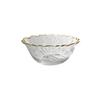 Japanese Style Gold-Rimmed Glass Bowl