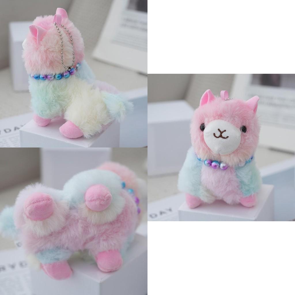 Cute Vibrant Llama Plush Keychain Soft Animal Toy For Backpacks And Gifts
