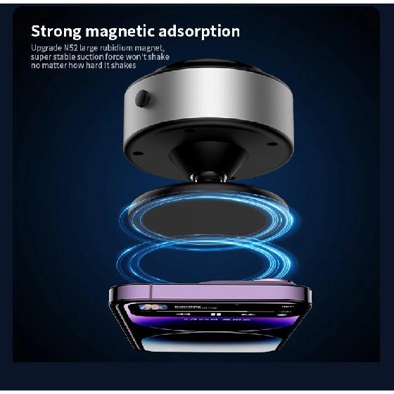 Car Mount Mobile Phone Holder Magnetic Black Technology Universal Adsorption Bracket for iPhone Samsung Vacuum Adsorption Stable