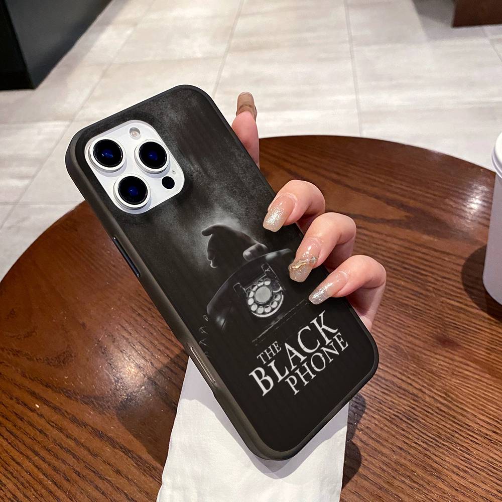 Horror Movie The B-Black P-Phone For IPhone 16 15 11 12 13 14 17 Pro Max PLUS Pro Soft Corrugated Silicone Back Phone Case