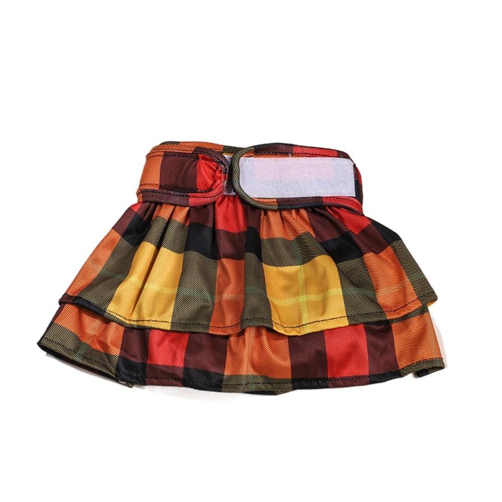 

Europe Plaid Pet Physiological Pant Dacron Dog Menstrual Diapers Dog Sanitary Panties Female Dog XS красный