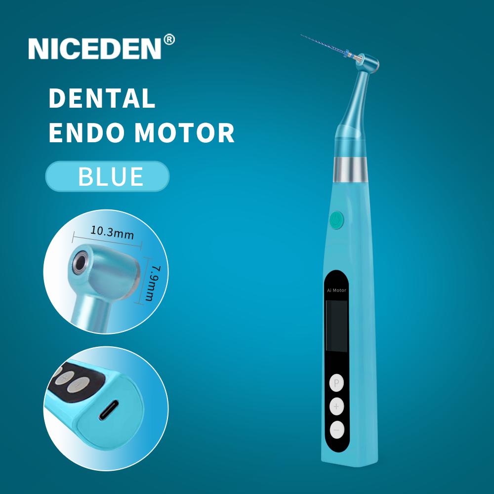 Niceden Thérapie radiculaire dentaire intelligente sans fil NICEDEN 16:1 contre-angle standard avec lampe Instrument endodontique Moteur Endo