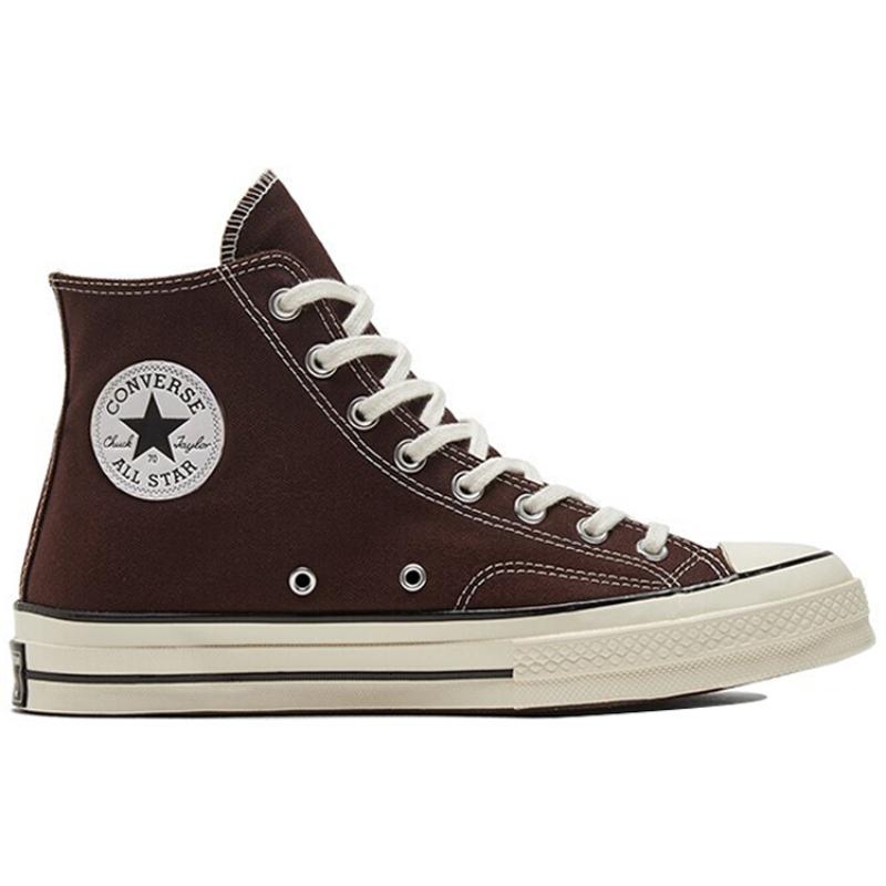 Converse 1970s Chuck Taylor All Star Comfortable and Versatile High-Top Canvas Shoes Unisex Coffee Color