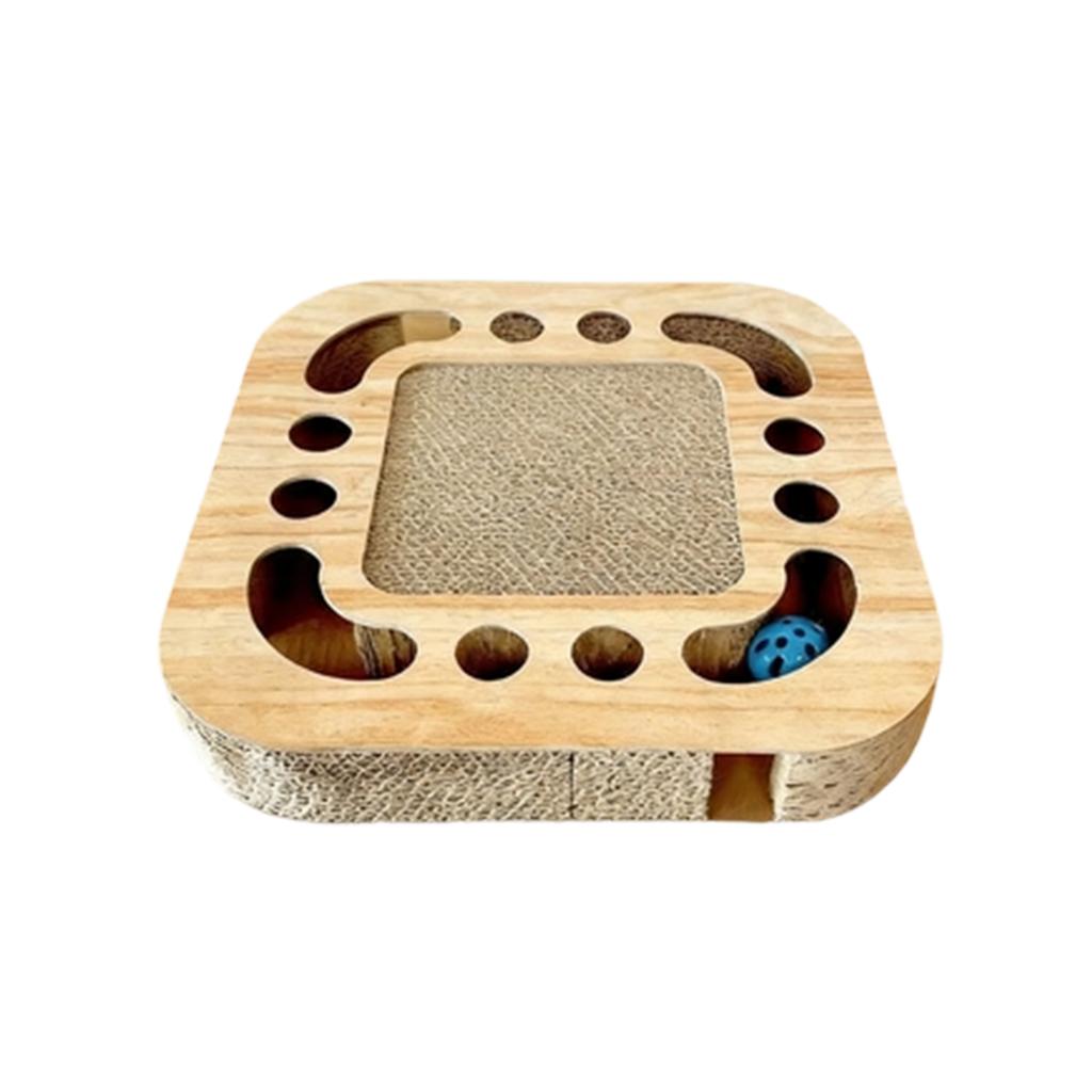 Corrugated Paper Cat Scratching Board Digging Ball Toys Interactive Cat Scratch Board With Ball Track Entertainment Pet Toy