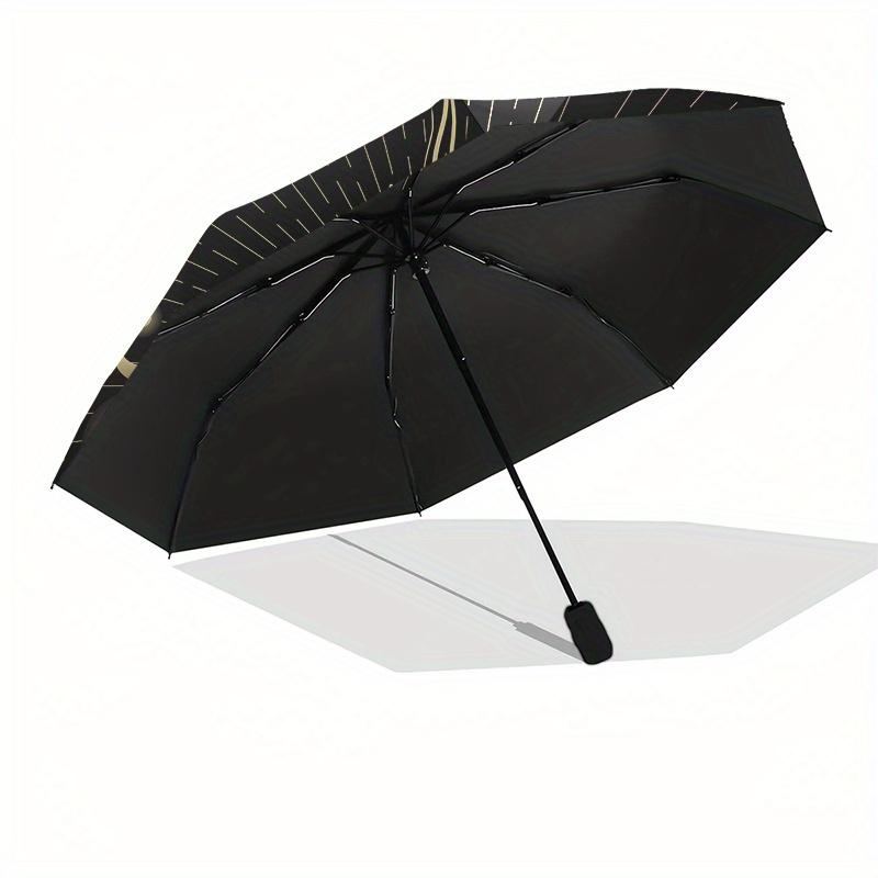 Flaming Eye Celestial Circle StickerUmbrella, Portable 3-Fold Umbrella for Men & Women,Christmas Gift ES114