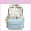 Nylon Book Backpack For Girls With Dachshund And Letter Print Design For School And Travel