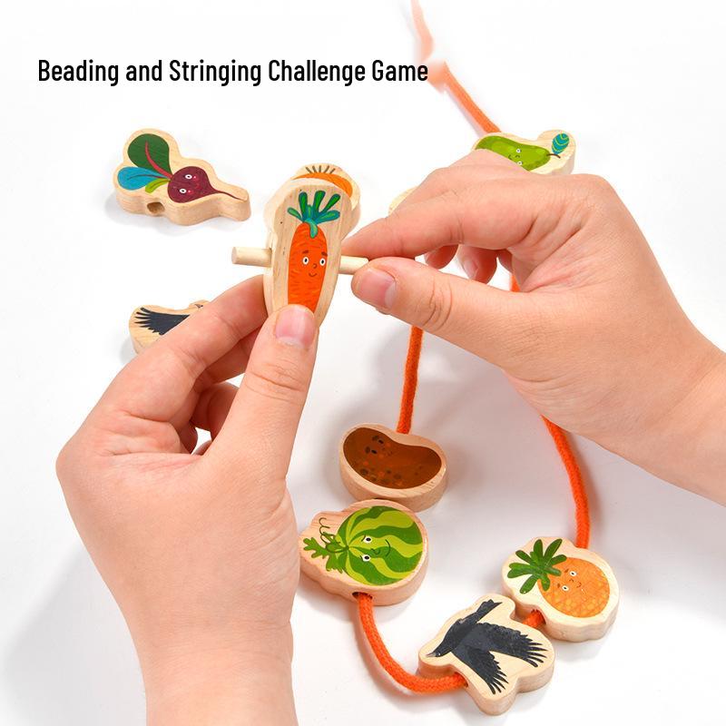 Large Wooden Inset Puzzle Blocks for Children's Cognitive Development