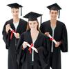 Degree Ceremony Mortarboard Hat 2023 Happy Graduation Bling Removable Tassel Graduation Gown Set