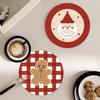 Christmas Decoration Coaster Christmas 2025 Cup Place Mat Kitchen Cup Pad Home Desktop New Year Ornaments