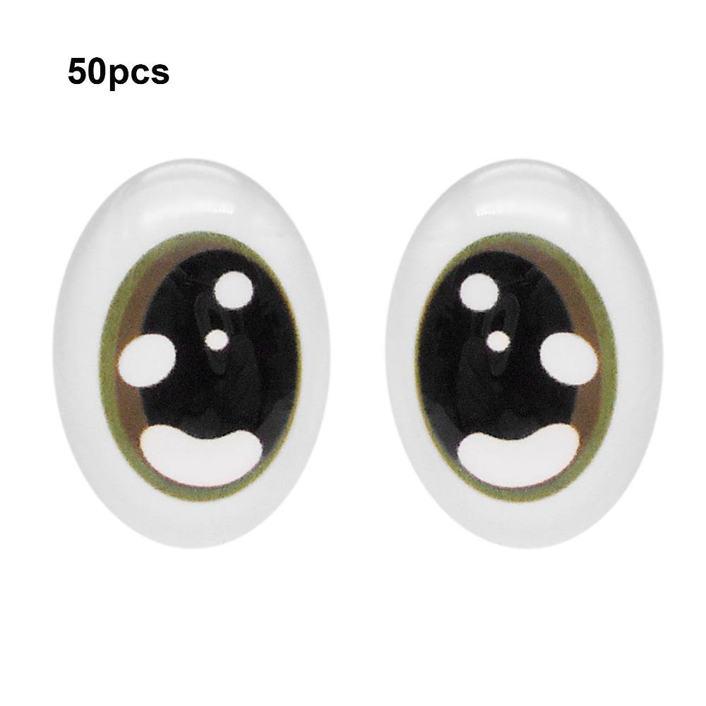 50pcs High Transparency Doll Eyes Accessories Crystal Simulation Glass Eye Patches