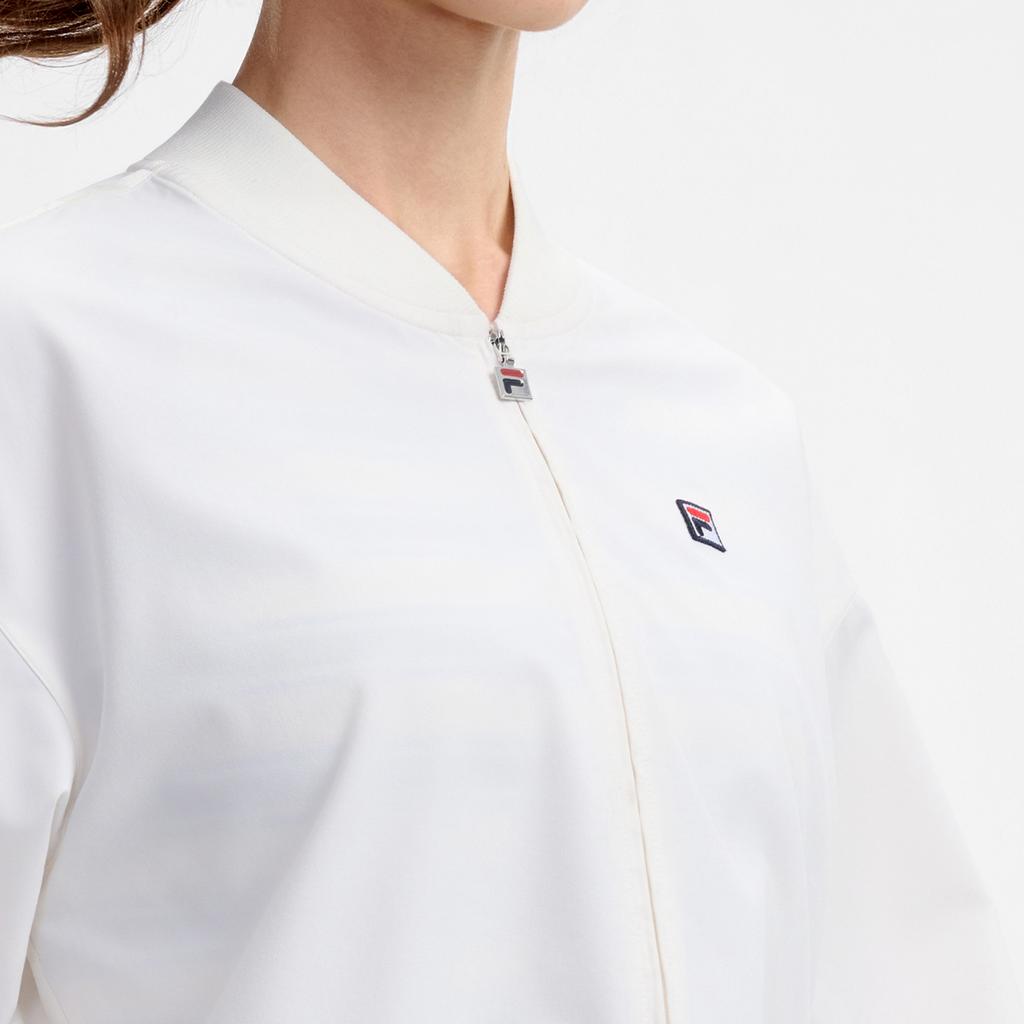 Fila Tennis Simple Loose Woven Long Sleeve Jacket Women jackets A11W623708F-WT