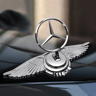 New For Mercedes Benz 3D Car Stickers Chrome Car Star Hood Badge Front Bonnet Emblem Logo for Mercedes Benz C200 E300 E260 S450