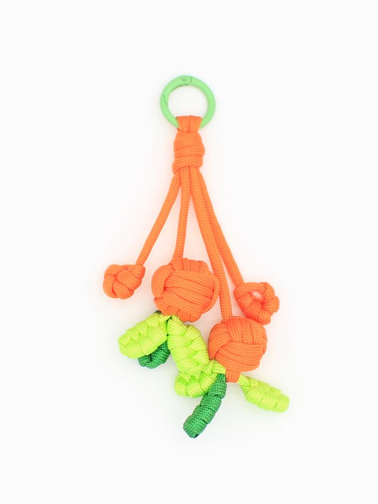 Cute and Childlike Hand-woven Carrot Flower Keychain Mobile Phone Pendant Bag Jewelry