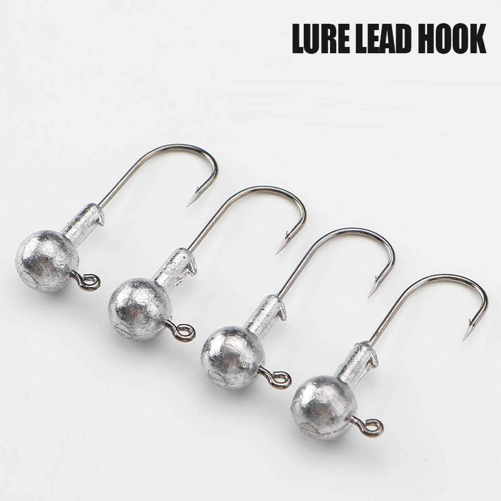 

AMYSPORTS Bass Saltwater Head Hooks Sharp Hooks Round Ball Fishing Jigs 1/8oz-1/2oz one size срібний