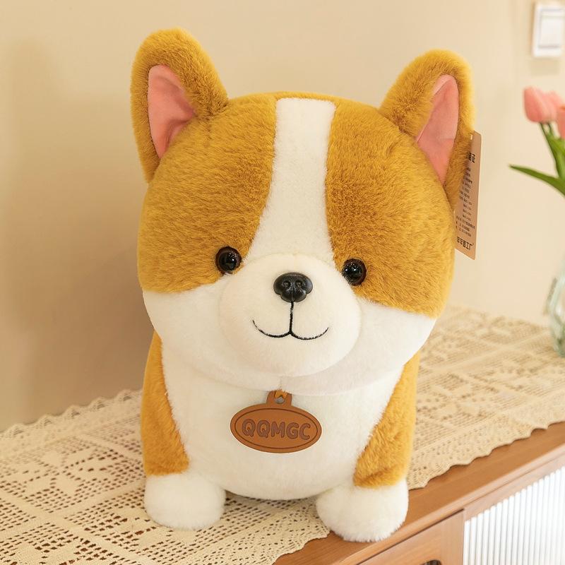 Cute Butt Corgi Doll Plush Toy Short Legs Rag Doll Girl Sleeping on Bed Pillow