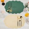 Retro Faux Leather Dinner Mat Oil-resistant Waterproof Placemat Nordic Style Thermal Insulation Mat Dining Table