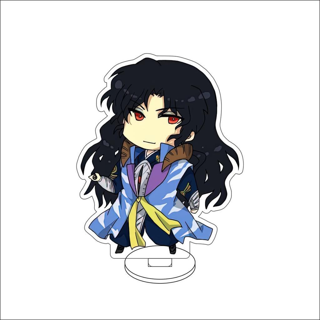 10CM Anime Inuyasha Figure Stand Model Inuyasha/Higurashi Kagome/Miroku/KiraraSesshoumar Cute Desk Decor Standing Sign Gifts