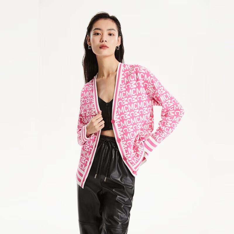 

VEROMODA Women s V-Neck Color Block Jacquard Knit Cardigan XS