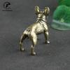 Copper Desk Ornaments Bulldog Miniatures Figurines Handmade Retro Brass Animal Pet Dog Statue Home Decorations Accessories Craft