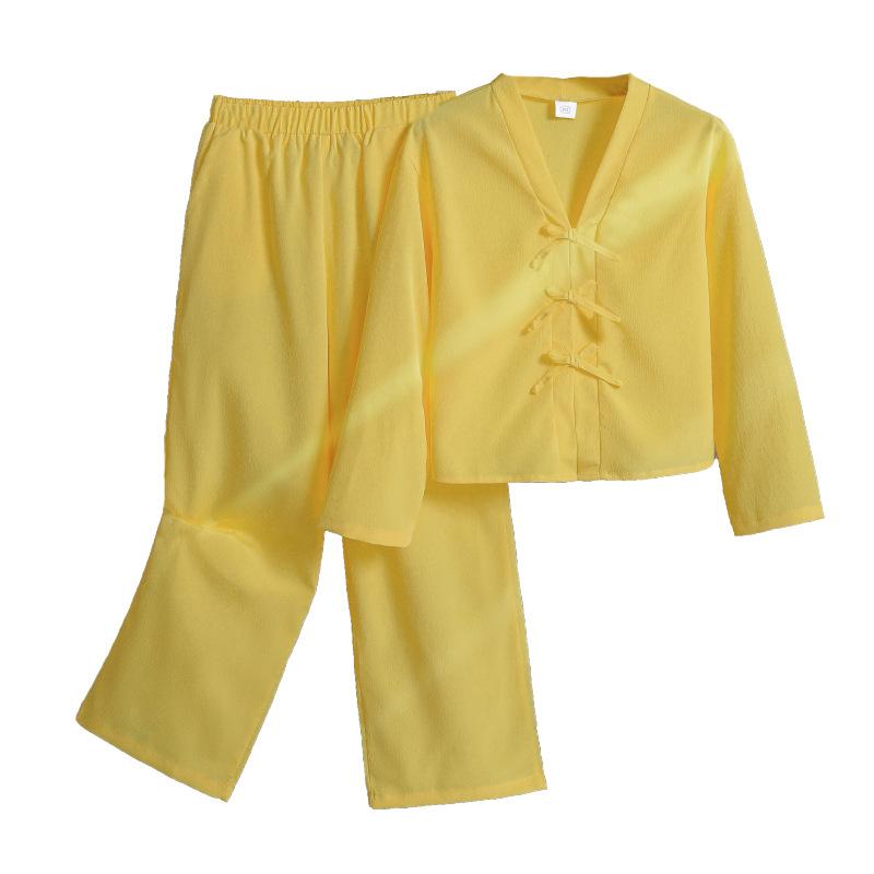 Modisches Mädchen-Set Herbst Kinder Freizeit Einfarbig Langarm Oberteil und Hosen Set