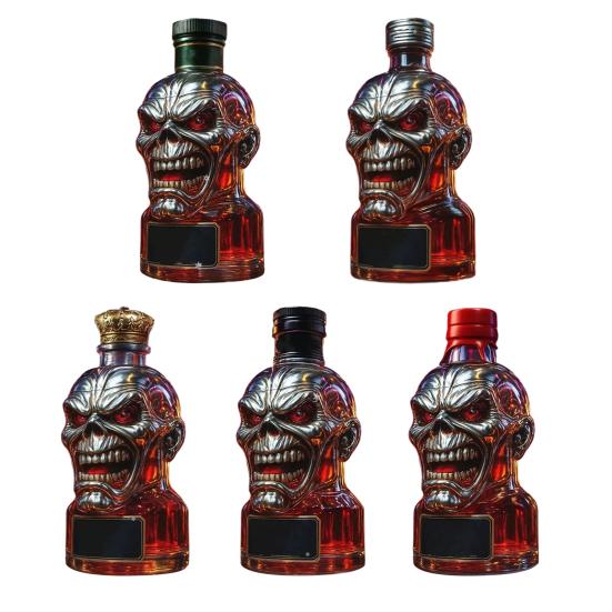 300ML Whiskey Decanter Unique Glass Whiskey Bottle Statue Artistic Liquor Container Iron Lady 50th Anniversary Whisky Gift for Whiskey Lovers
