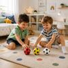 Mini Ballons de Foot - SIROCO - Lot 3 - Mousse souple - Ø 10 cm - Multicolore
