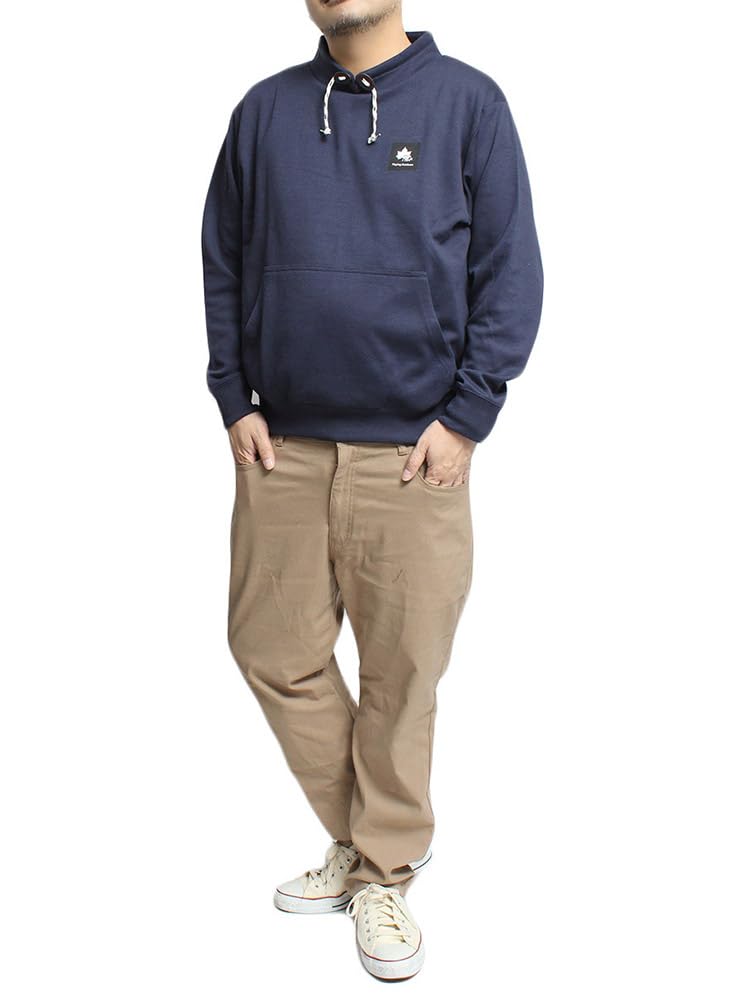 One Colors LOGOS PARK Herren Spindelhalssweatshirt, Große Größen, Pullover, Rollkragen, Marineblau (Größe 5L)