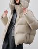 Women Hooded Down Jacket Winter Splicing Waterproof Thicking Warm Jackets