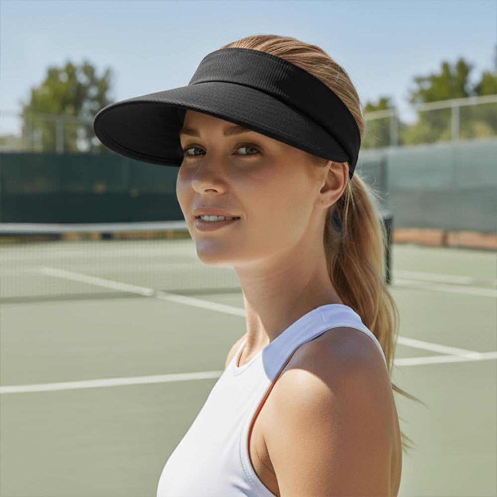 Cappello da Sole da Donna, Visiera Parasole 2 in 1 con Cerniera, Cappello da Spiaggia da Donna, Cappello da Golf Pieghevole
