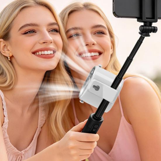 Mini Clip-on Fan with Night Light LCD Display Stepless Speed Personal Desk Fan USB Rechargeable Portable Outdoor Travel Cooling