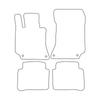 [BLM]ME022 Red - Set of Velour Floor Mats To Fit Mercedes CLS-klass C218 X218 2010-2018 - Red Trim