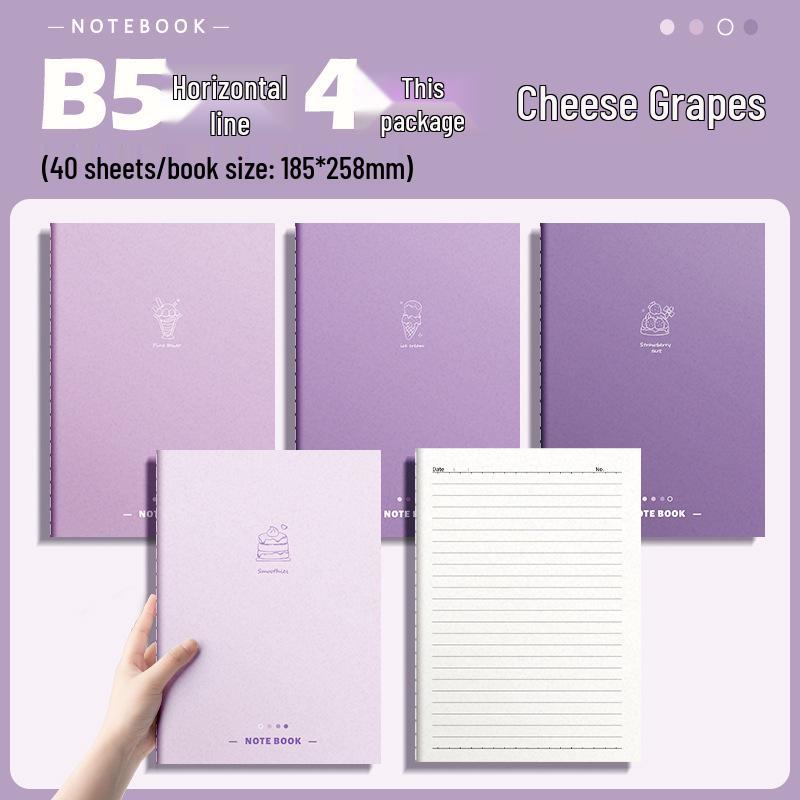 Gradient Soft Cover Notebook - Large Size, Thick, for Middle & High School Students