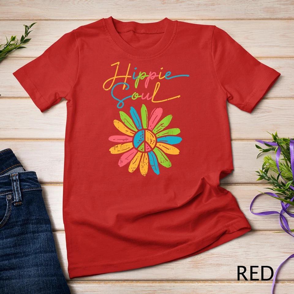 Hippie Soul Peace Flower Retro Floral Hippi Hippy Women T-Shirt Unisex T-shirt 8