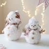 Round Hat Christmas Snowman Ornaments Knitted Snowman Statue Xmas Decoration  Home Xmas Decoration