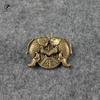 Copper Ancient Chinese Rotate the Wheel Double Carp Figurines Car Keychains Pendants Home Decorations Handmade Animal Fish Craft