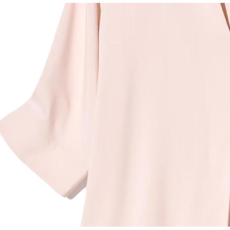 UNIQLO Solid Color Loose Three-Quarter Sleeve Shirt Women shirts 479073-10