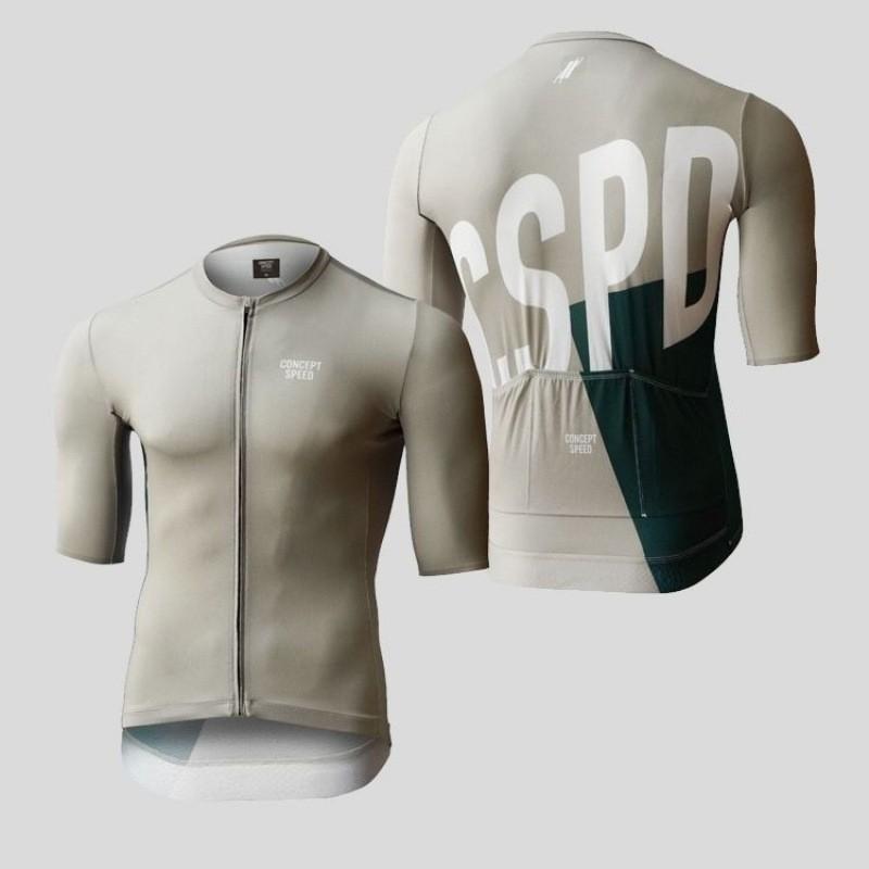 CSPD Men Women's Milk Silk Short-sleeved Cycling Clothes Breathable Bicycles Mountain Bikers Road Tops