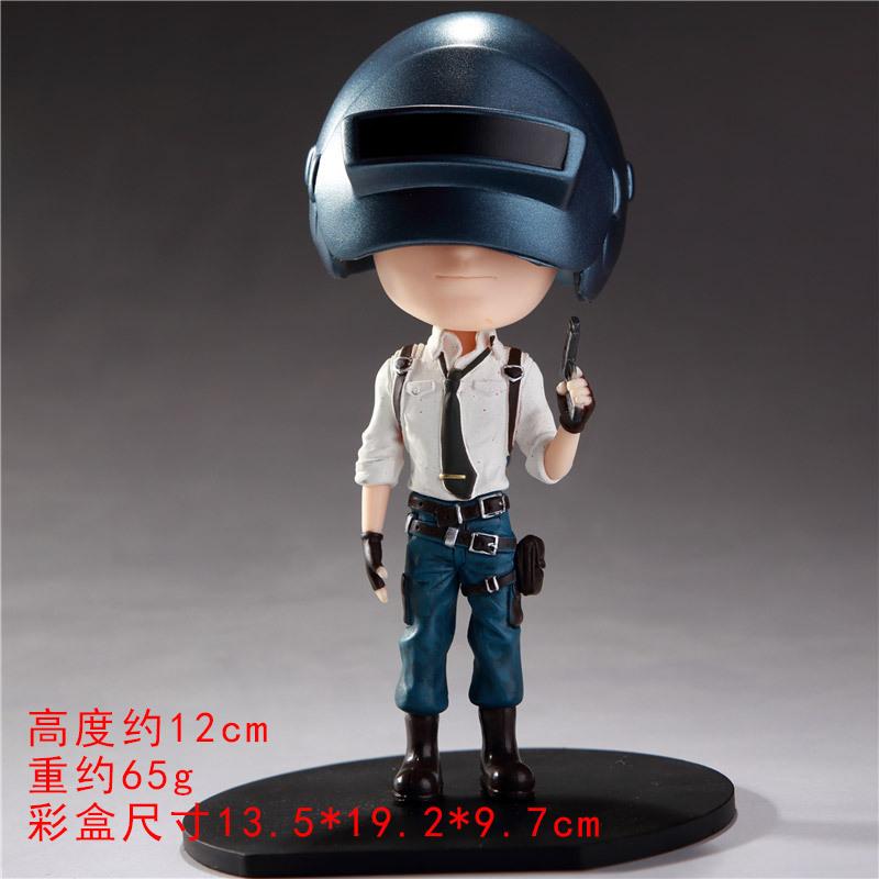 

Anime PlayerUnknown s Battlegrounds Eating Chicken Q Edition, Big Head, Shaking Head, Boy, Girl, Figure, Ornament (2PCS)
