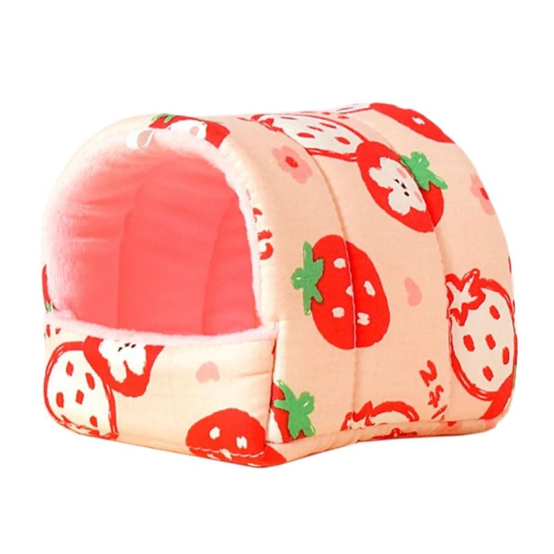 Hamster Habitat Shelter Rabbits Toy Soft Bed House for Hamster for Guinea Pigs, Gerbils Molar Toy Bed
